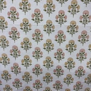 Farah Print - Coral Yellow - Designer Fabric from Online Fabric Store
