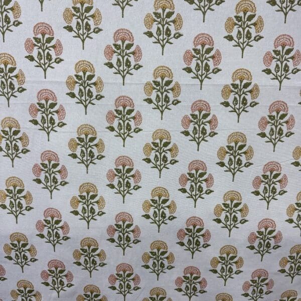 Farah Print - Coral Yellow - Designer Fabric from Online Fabric Store
