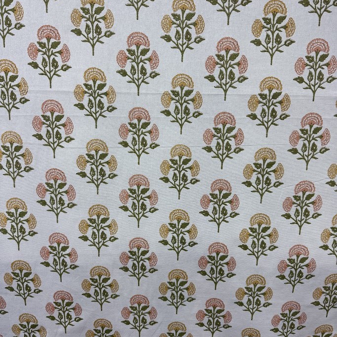 Farah Print - Coral Yellow - Designer Fabric from Online Fabric Store