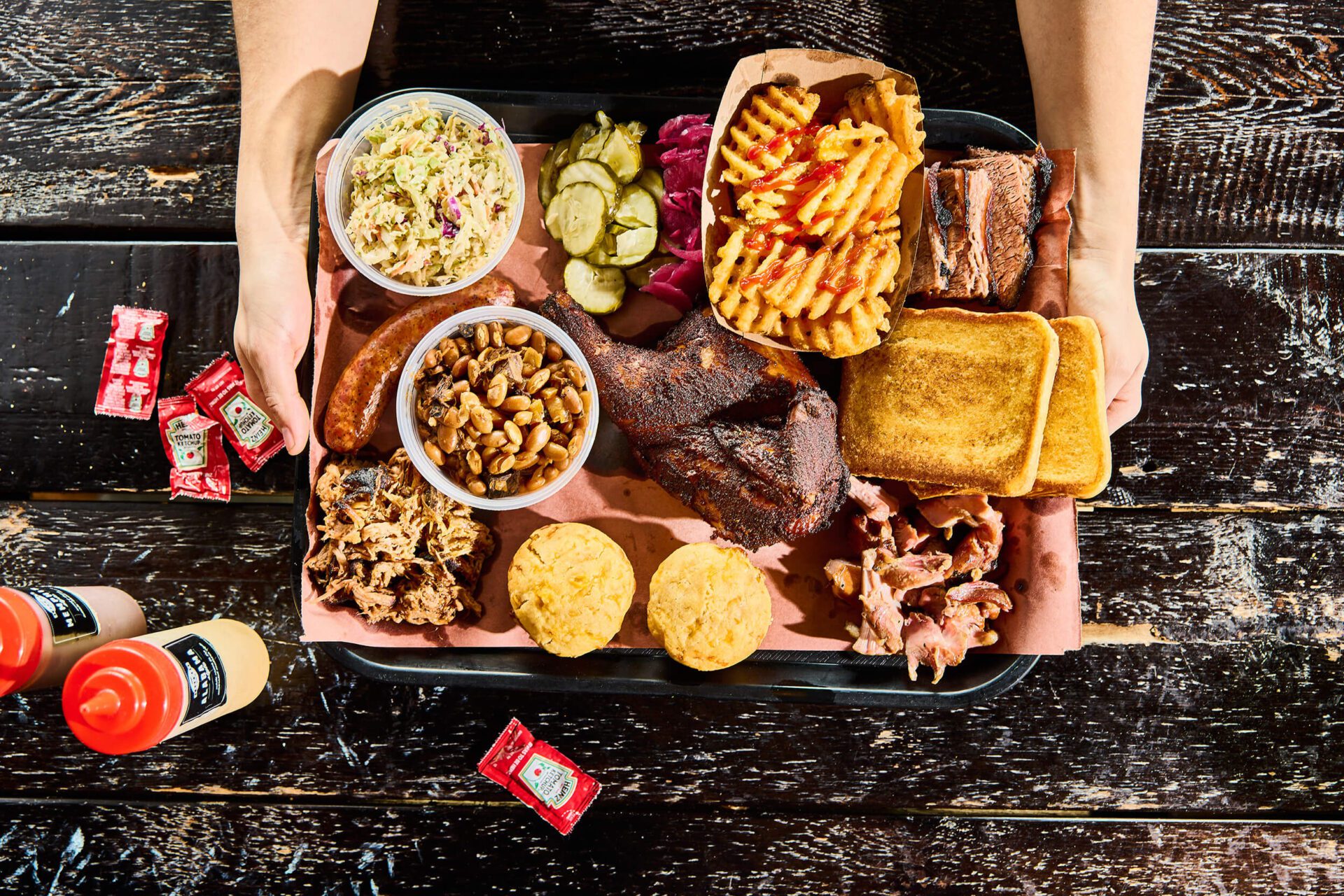 blackwood bbq platter of food