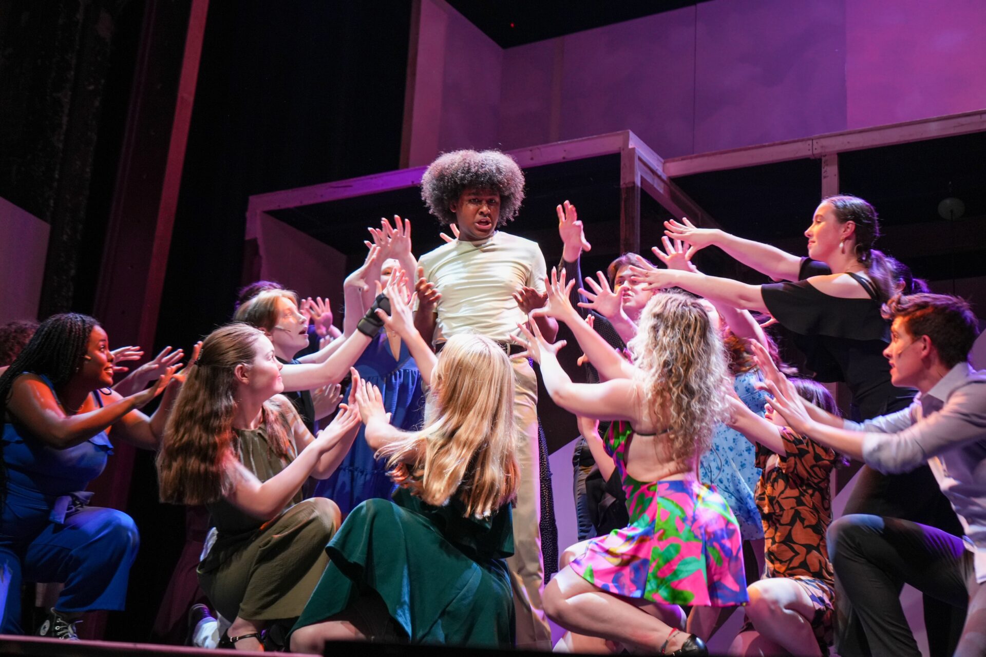 children performing on stage at Short North Stage
