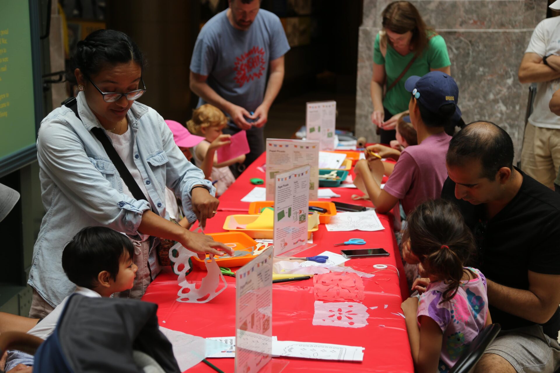 families visiting the National Postal Museum
