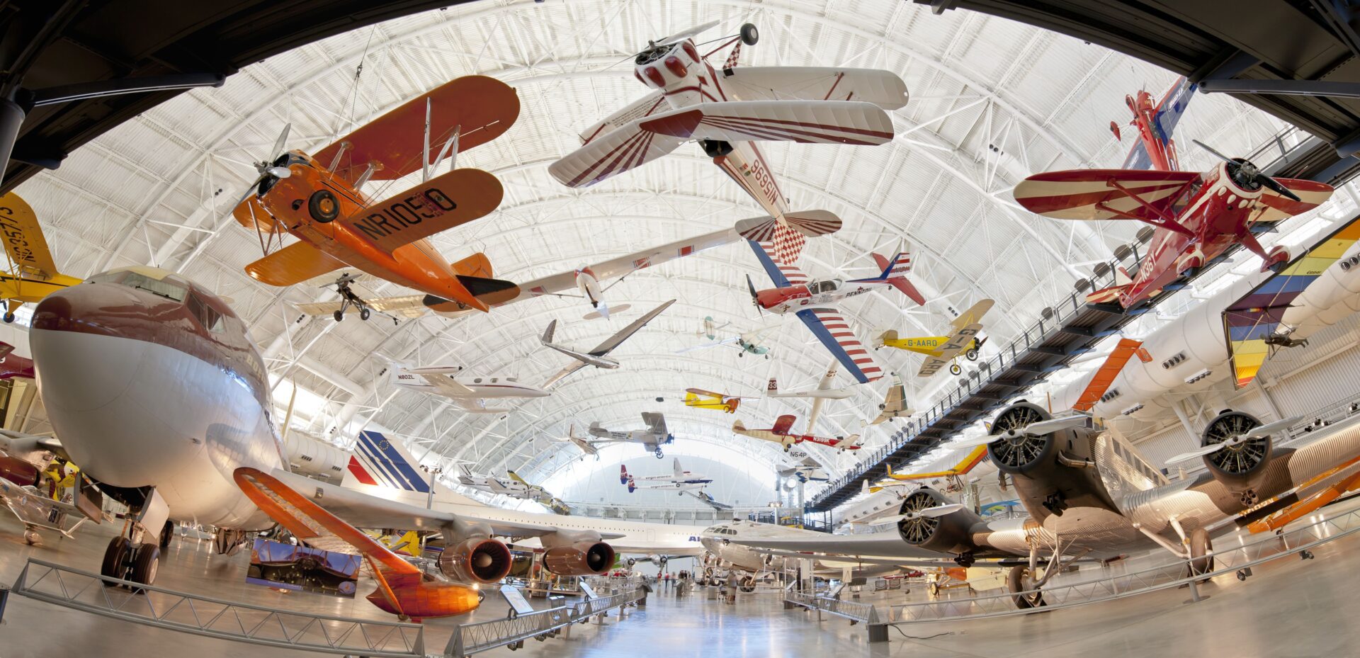 airplanes on display at the National Air and Space Museum