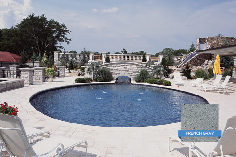 french grey hydrazzo pool