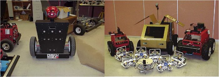 robotic machines with wheels that resemble small cars