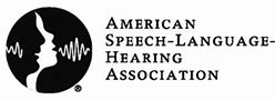 the text American Speech-Language Hearing Association in a black font color