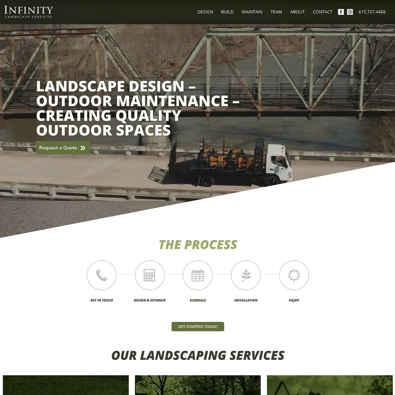 Infinity Landscape Services - Nashville Web Design - Home Page