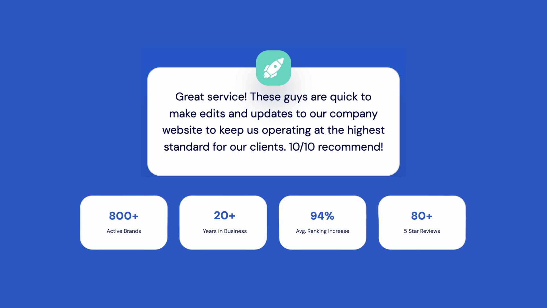 Customer reviews and trust signals that help businesses build credibility and convert more website visitors into customers.