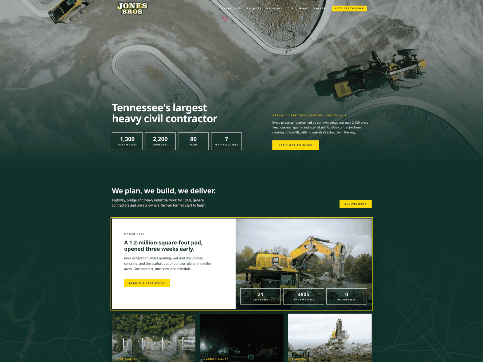 Jones Bros website after SmartWeb redesign