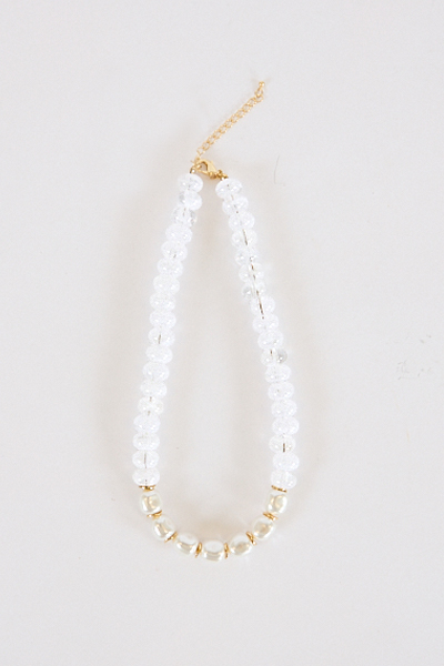 Brynlee Chunky Beaded Necklace White, Gemelli, e.Allen, Nashville, Franklin, Murfreesboro