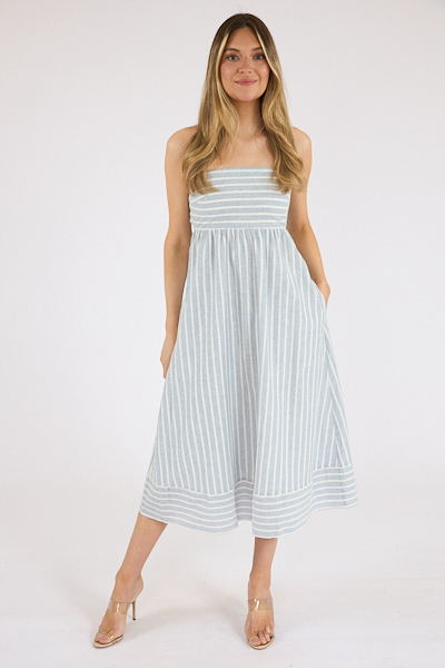 Slate Stripe Kenny Dress, Sundays, e.Allen, Nashville, Franklin, murfreesboro