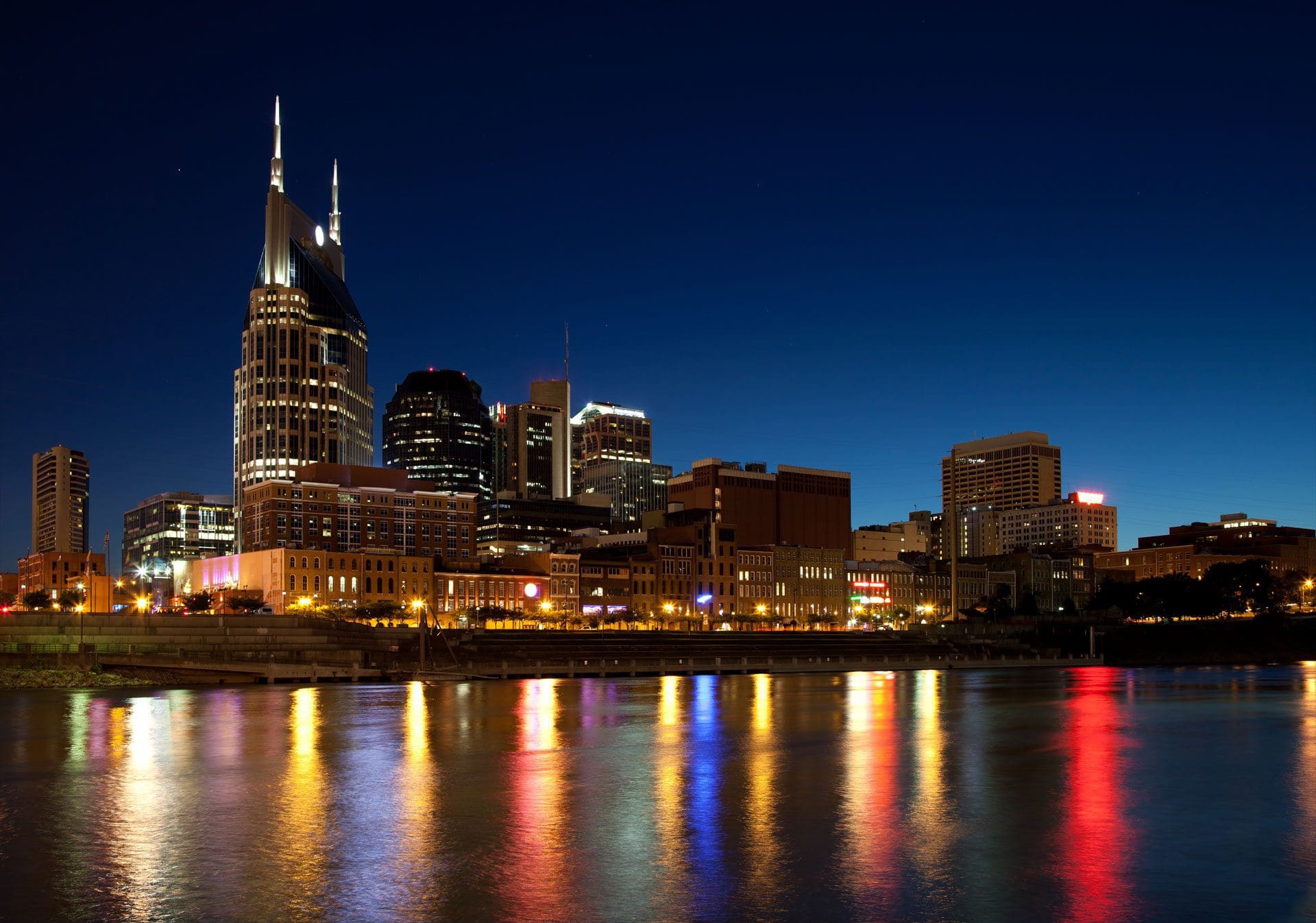 nashville skyline night - healthcare law firm
